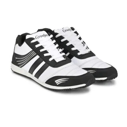Men’s White And Black Running Shoes