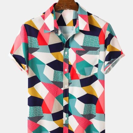 Men’s Casual Wear Multicolor Colour Printed Cotton Shirt