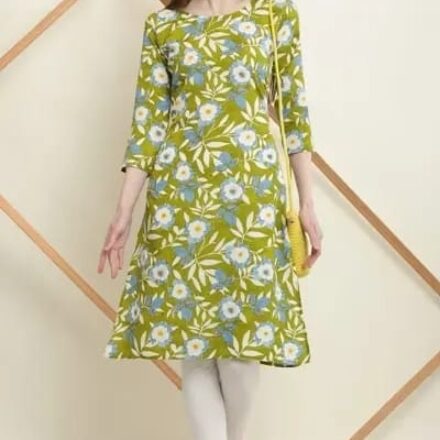 Spring Dresses Classic Crepe Printed Kurta For Women