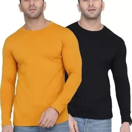 Trendy Cotton Blend T-shirt for Men – Pack of 2